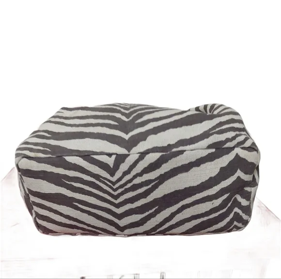 Michael Kors Zebra Print Canvas Shoulder Bag Satchel - Picture 4 of 11